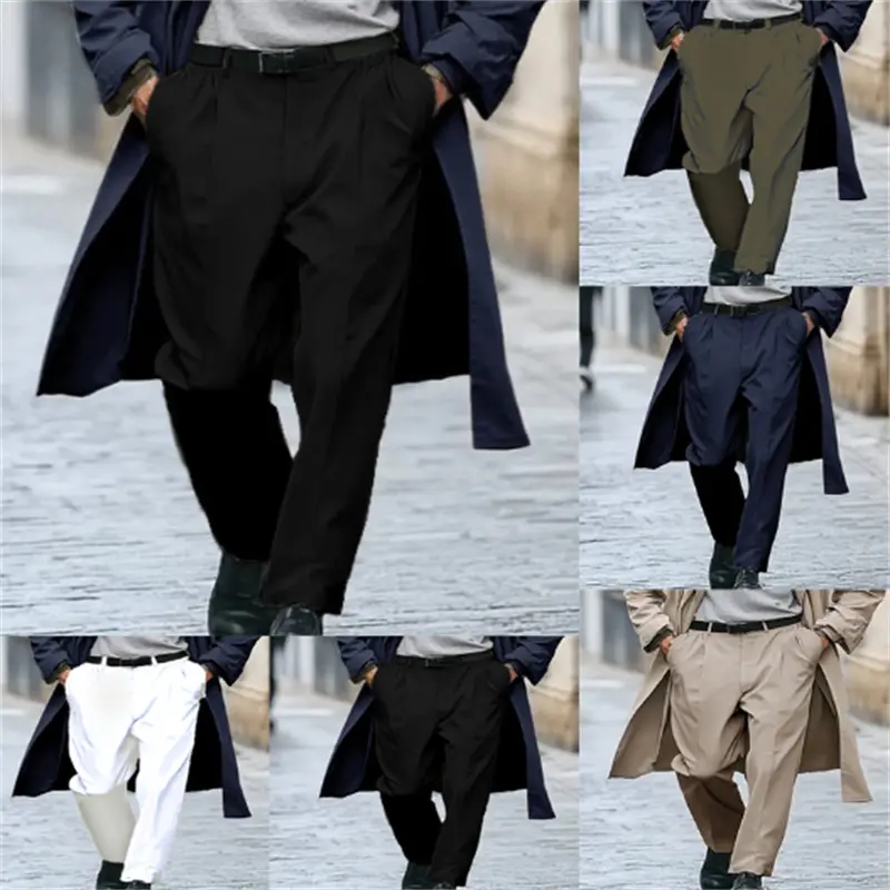 Mens Business Formal Solid-Color New-Style Outdoor Street-Style