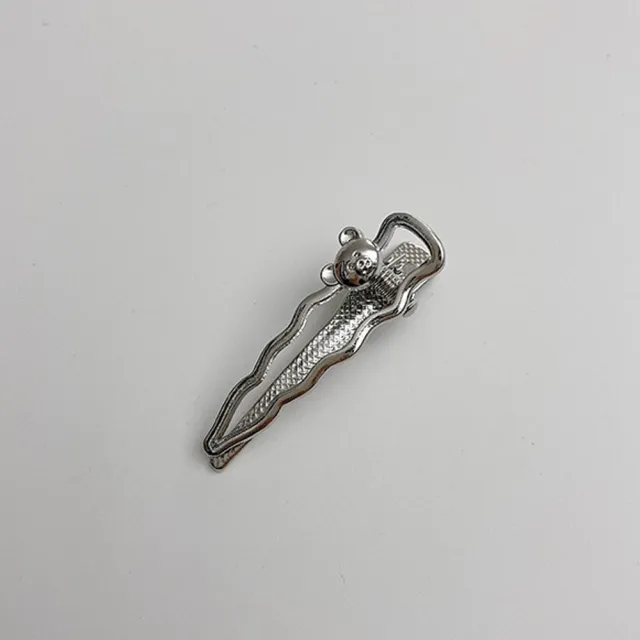 Metal Cold Barrettes Korean Style Piggy Side Clip Alloy Five pointed Star Wave Pig Barrettes Silver - Shop at LoveMi