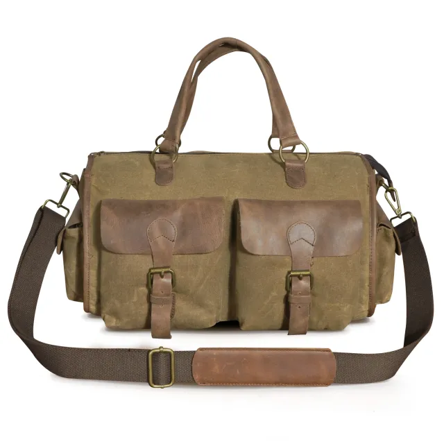 Top Layer Oil Wax Skin Cowhide Leather Retro Men's 14 inch Business Handheld Official Document Bag Brown - Shop at LoveMi