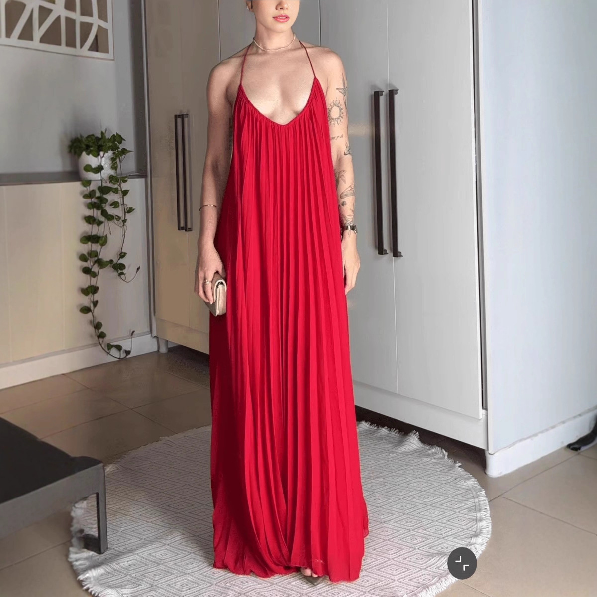 Slimming Figure-flattering Dress Fashionable And Minimalist Long Skirt