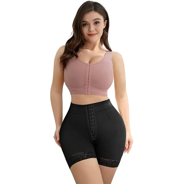 New Hip Slimming Clothes Abdominal Pants Zipper Hip Lifting 0728 Black - Shop at LoveMi