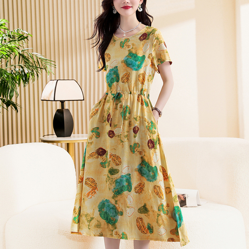 Rayon Bohemian Floral Skirt Women's Long