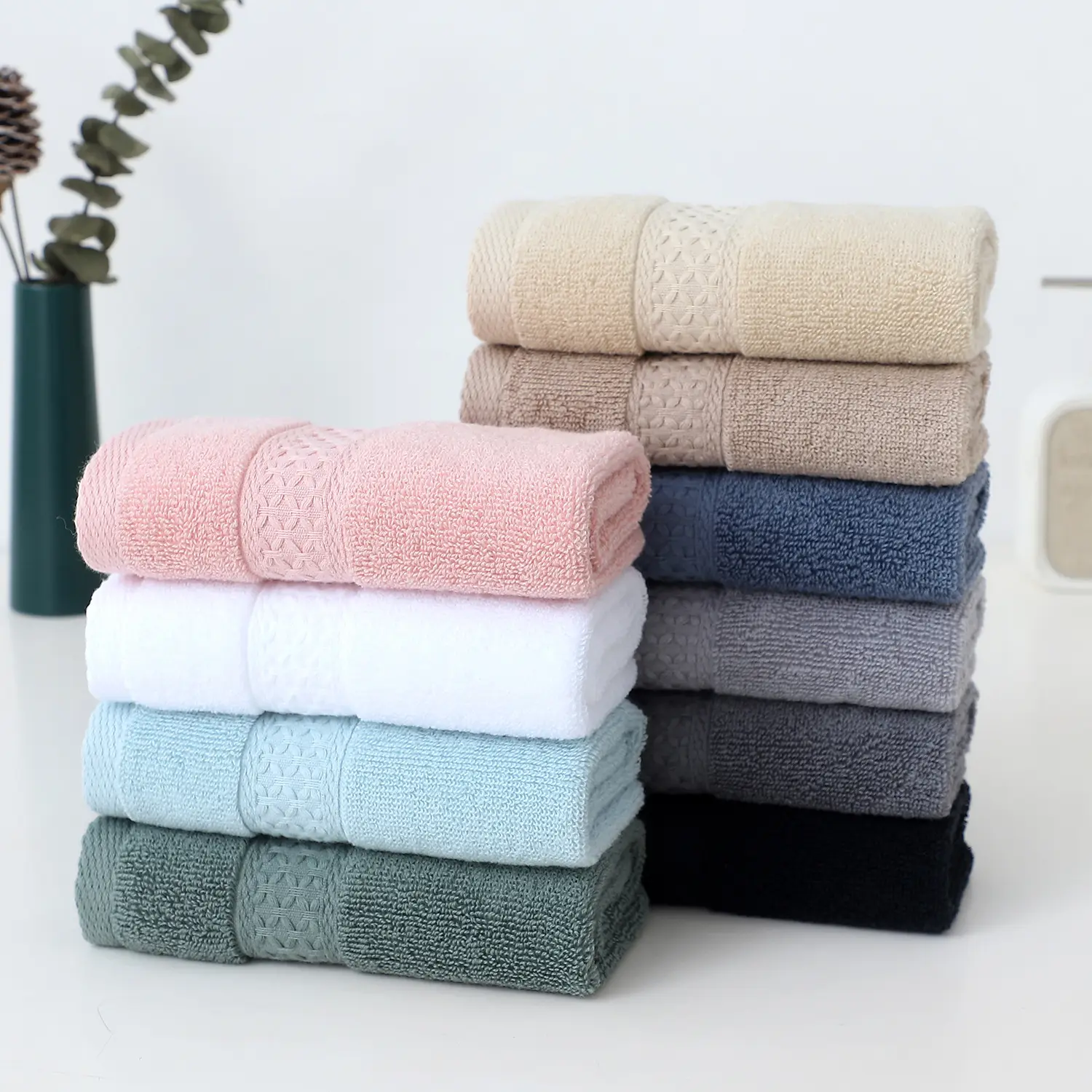Plain Pure Cotton Hand Towel Household Face
