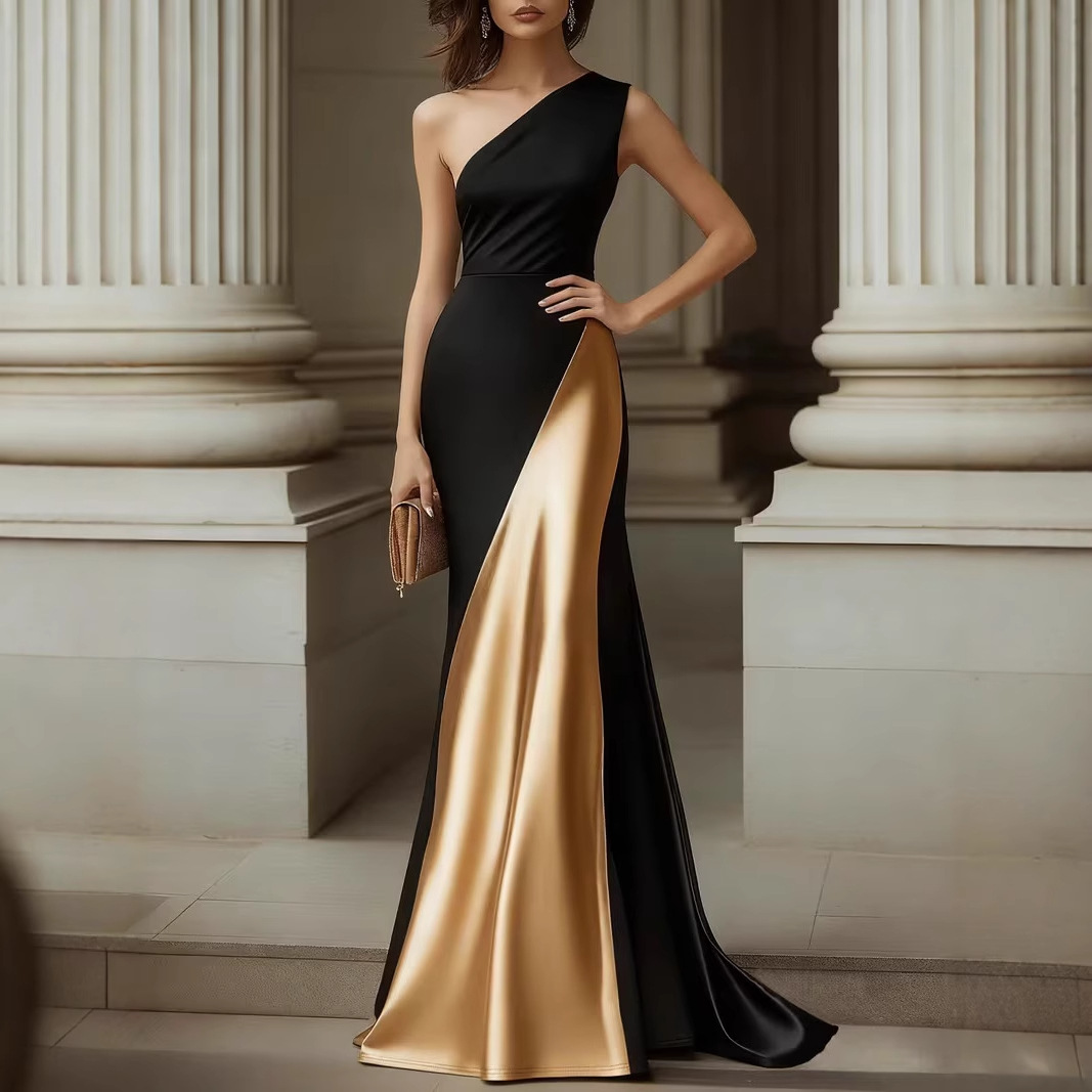 Womens Stylish And Elegant Satin Dress