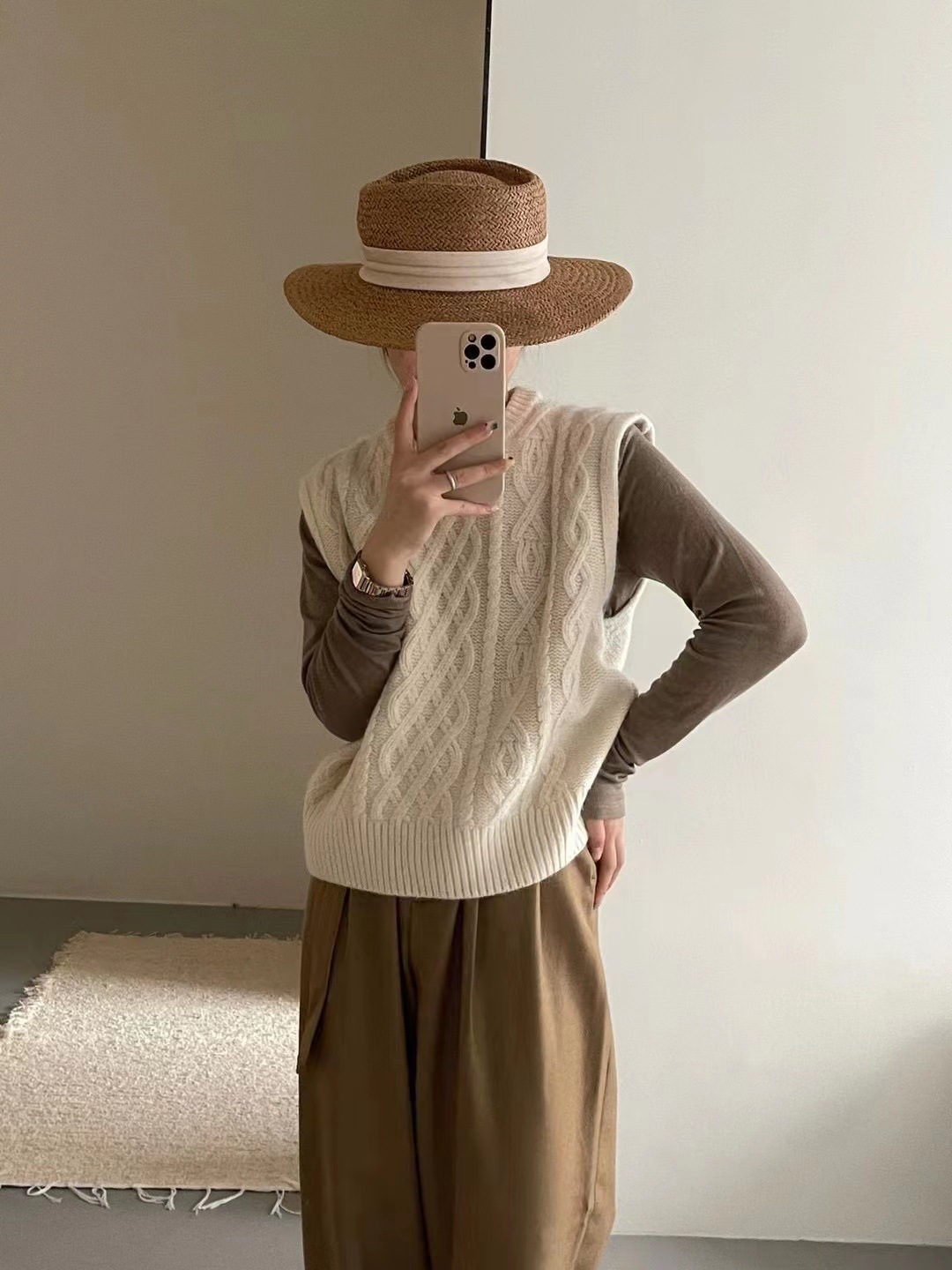 Women's Heavy Industry Retro Knitted Vest