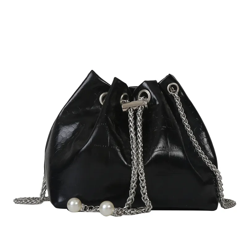 Special-interest Design Laser Shoulder Crossbody Bag - Black