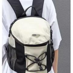 Splicing Casual And Lightweight Multipurpose Backpack - Black - View 1