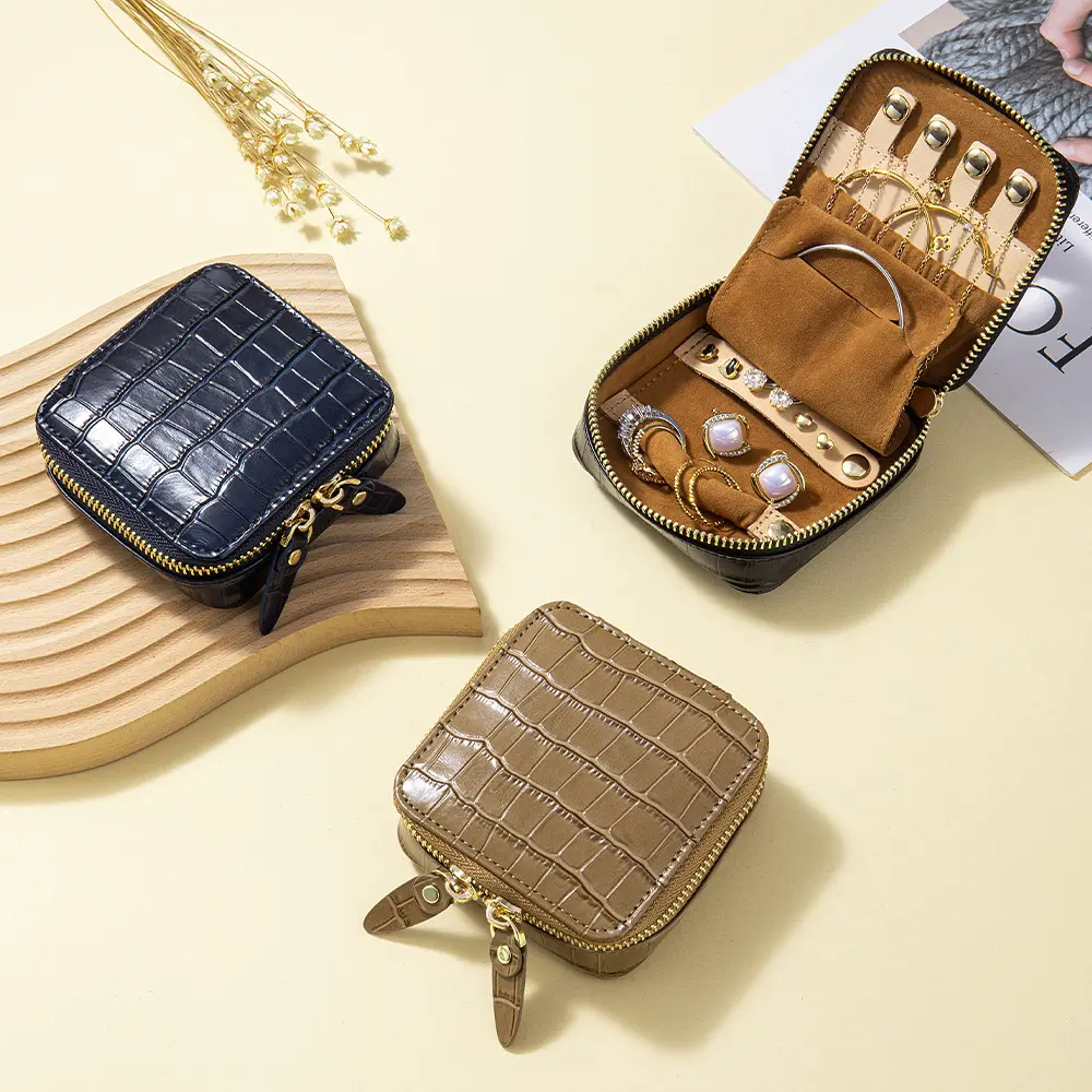 Pattern High Appearance Jewelry Box Genuine Leather