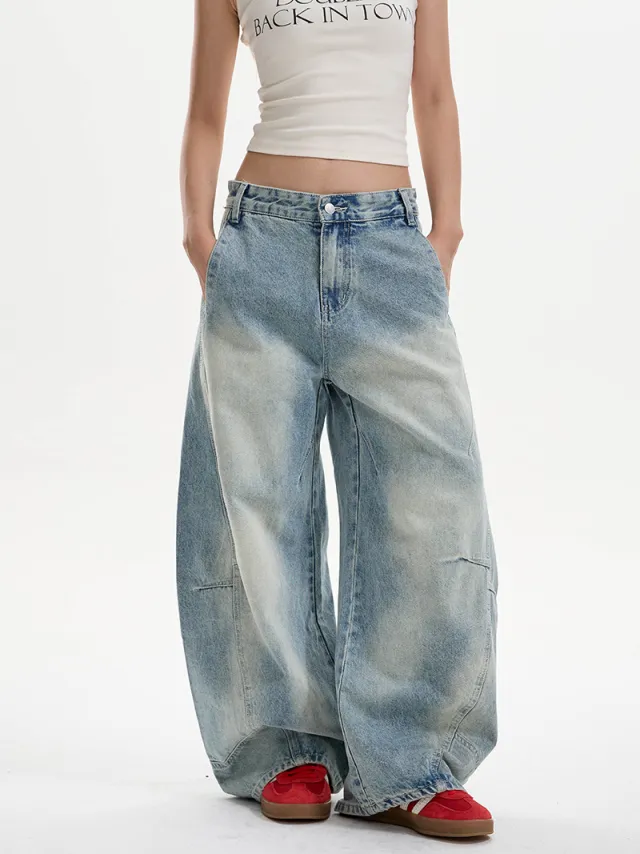 Washed Distressed Machete Jeans For Women Blue - Shop at LoveMi