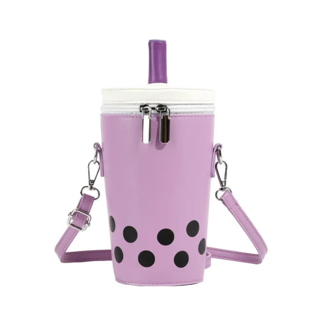 Milk Tea Personalized Small Bags Women's New Fashion Messenger Phone Bag Cute Girl Bucket Backpack Purple - Shop at LoveMi