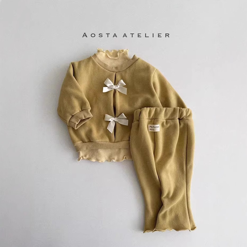 Spring And Autumn Girl's Wooden Ear Solid Color Base All-matching