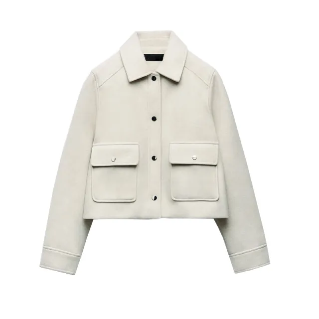 New Fall Women's Clothing Design Lapel Long Sleeve Versatile Casual Soft Jacket Jacket White - Shop at LoveMi
