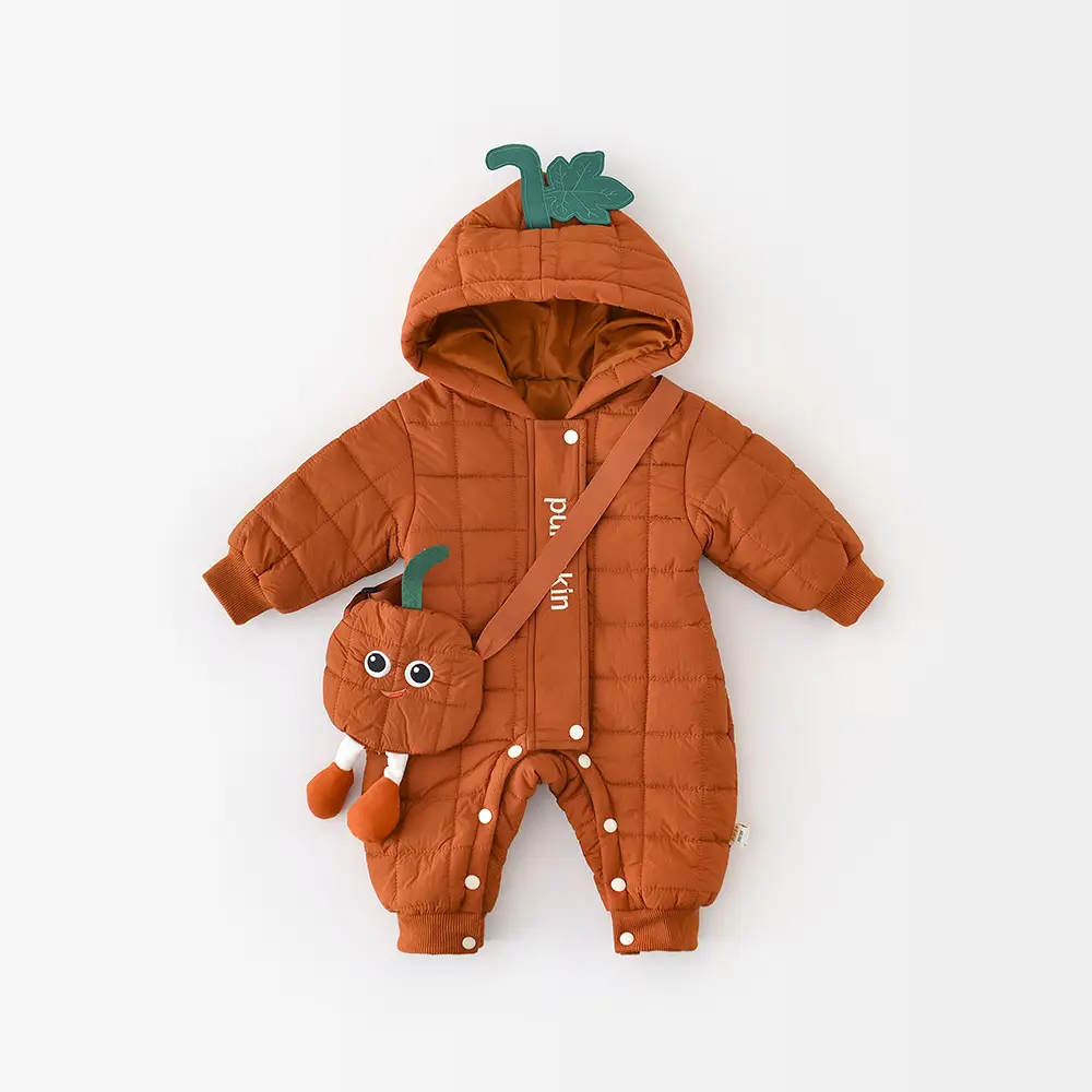Baby Jumpsuit Go Out In Winter Children's Thickened Cotton-padded Clothes