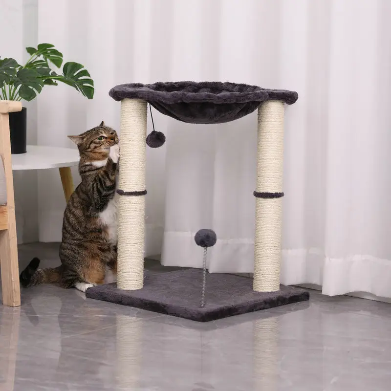 Integrated Cat Scratching Pillar Toy with Nest