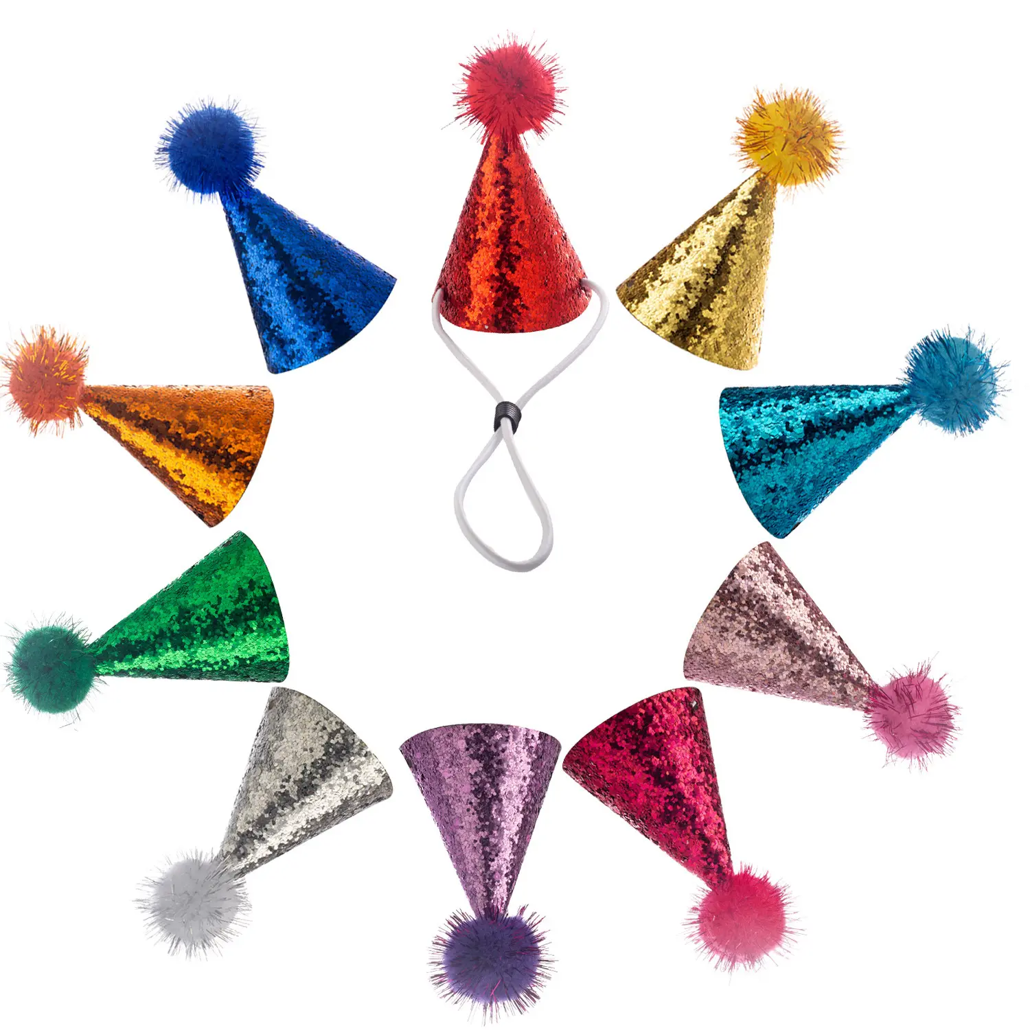 Pet Birthday Party Pointed Fur Ball Decorative