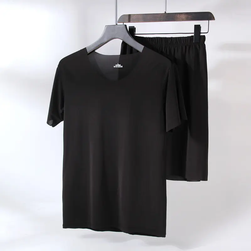 Men's Home Wear Short Sleeve Shorts Thin