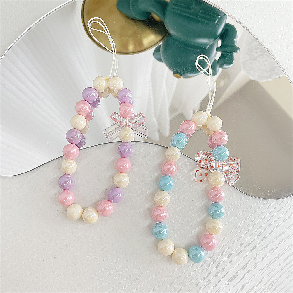 Dotted Bow Jewelry Beaded Bracelet Pendant