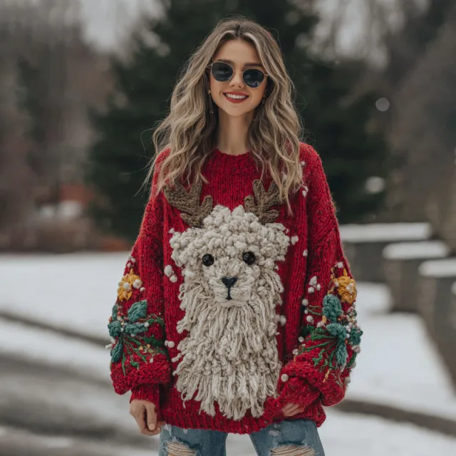 Womens 3D Digital Print Loose Crew Neck Sweatshirt Gwy1234 4Xl - Shop at LoveMi