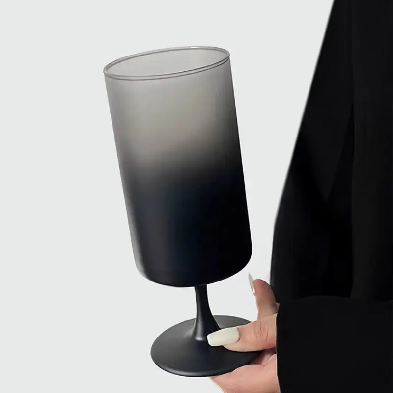 Frosted Gradient Black Juice Cup Household Good-looking Glass