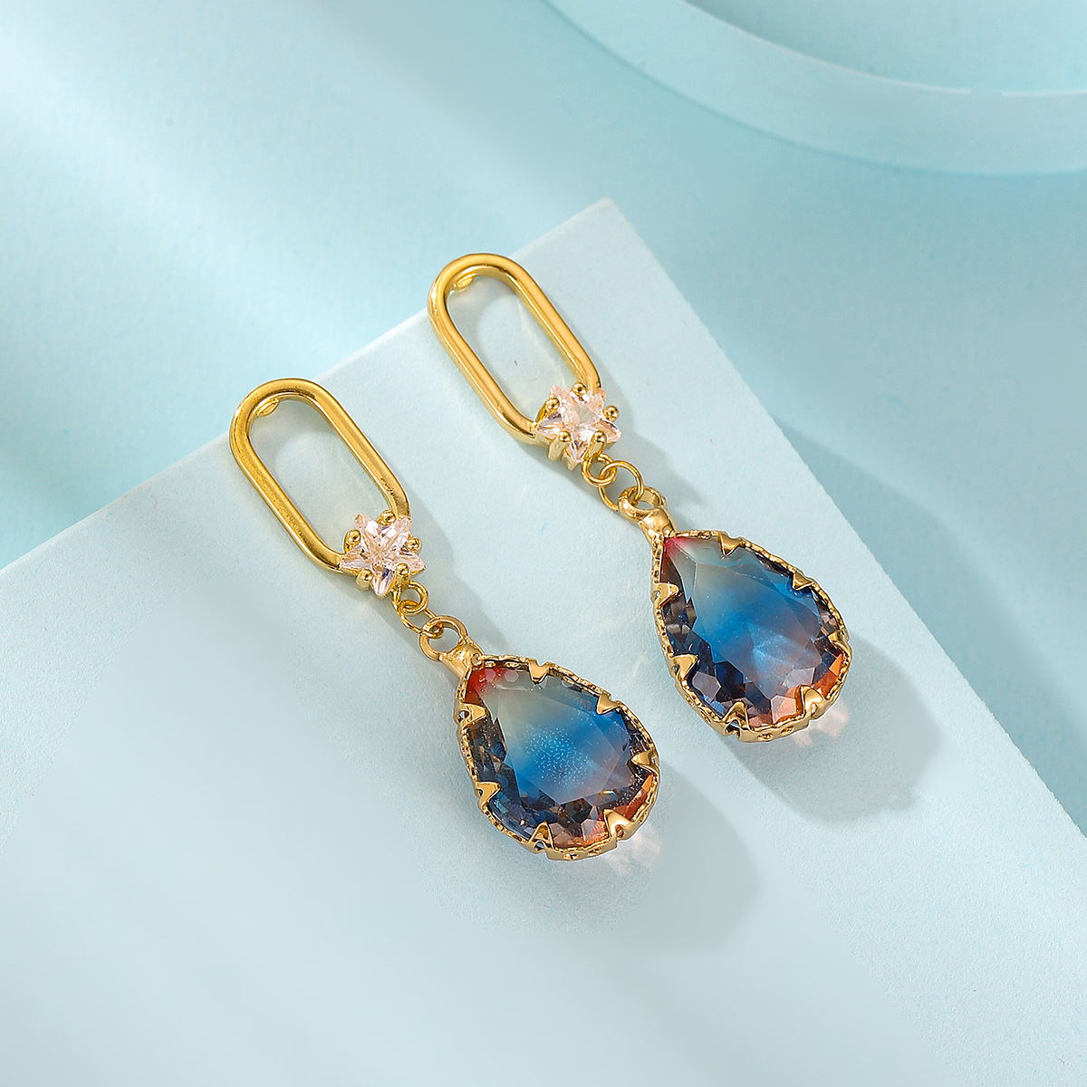 Women's Pentagram Zircon Graceful Earrings