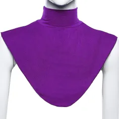 Women's Fake Collar Shirt Cover Scarf - Purple - View 1