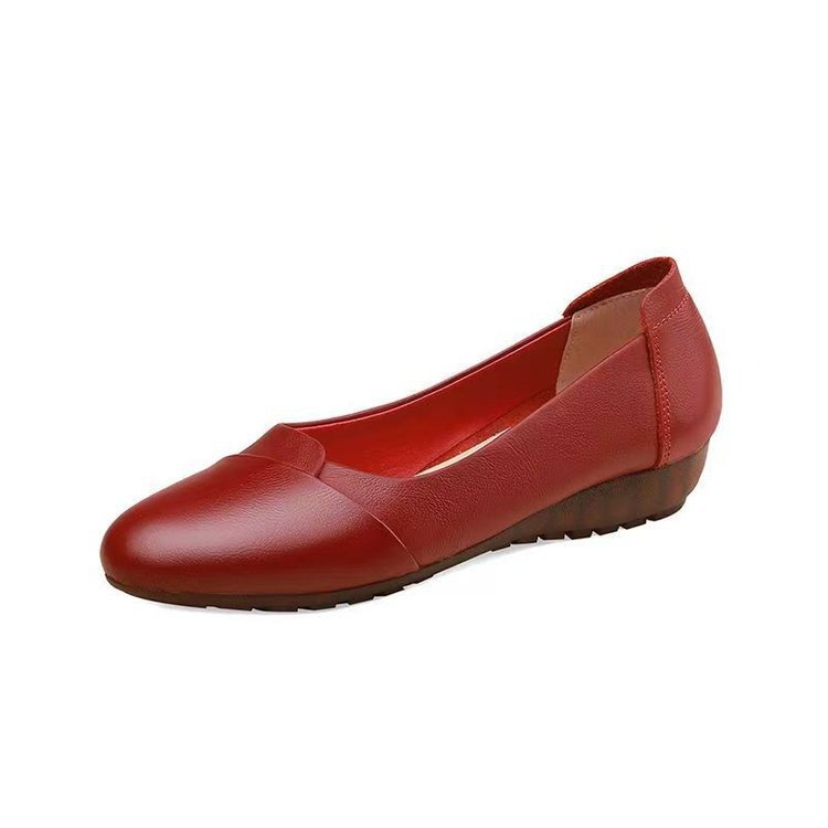 Low-Heeled Wedge Flats