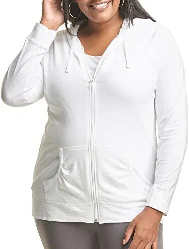 Autumn And Winter Plus Size Women's Sweatshirt Sports Top Pullover Solid Color Hoodie White - Shop at LoveMi