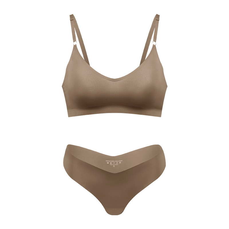 Women's V-neck Breathable Underwear Bra Panties Set