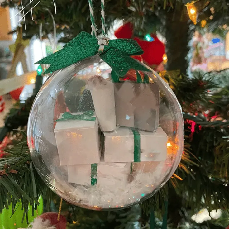 Christmas Tree Decoration Transparent Ball Hanging Decoration Scene Layout Hanging Decoration – image 2