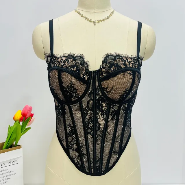 Women's Solid Color Minimalism Shaping And Lifting Corset Skin Black - Shop at LoveMi