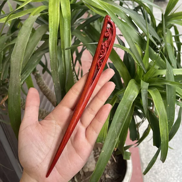 Ebony Antique Carved Hairpin - For Example