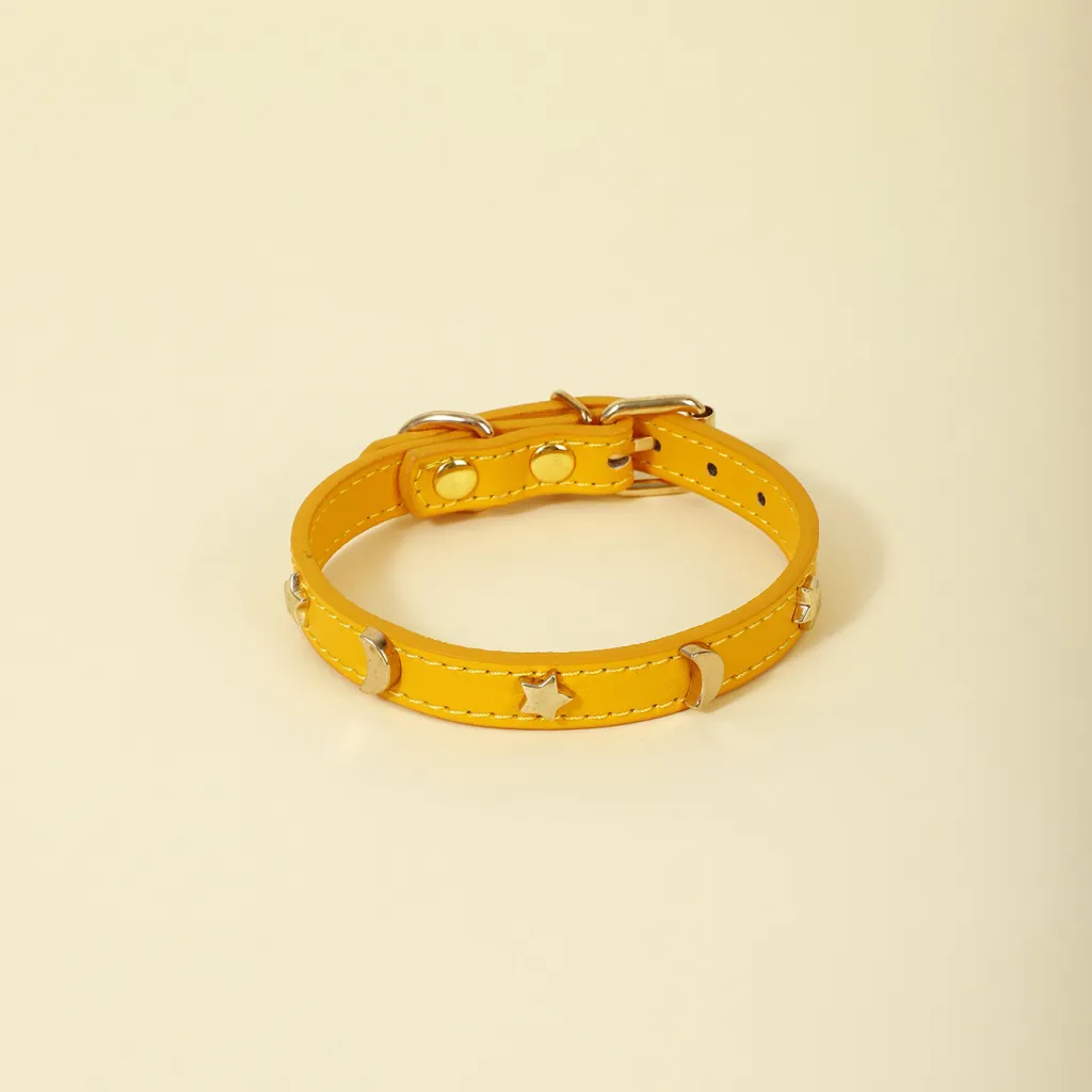 Pet Collar Star Moon Simple Anti-bite - Gold