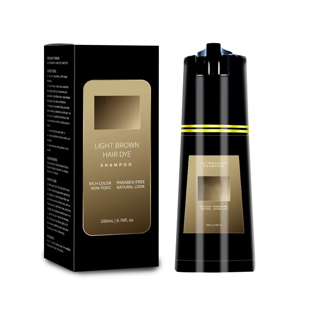 Fast Color Control Oil Hair Care Color Shampoo Fluffy - 200Ml Light Brown