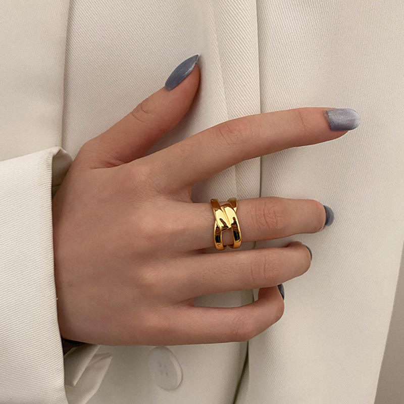Stylish, Versatile Geometric Open Ring