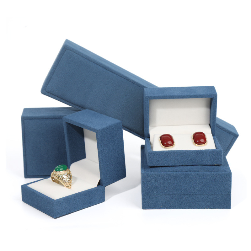 Flip Flannel Ring Necklace Bracelet Jewelry Box - 5