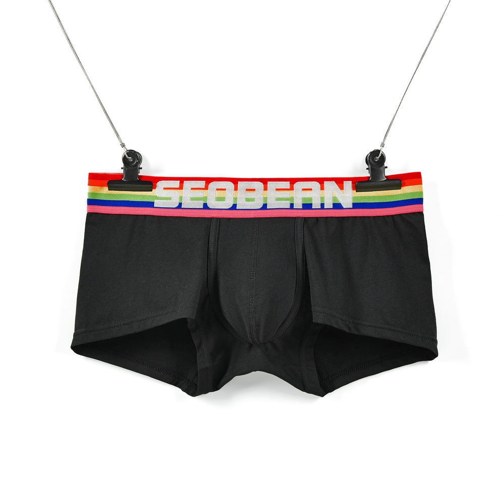  Men's Boxer Briefs Mid-low Waist Belly-contracting Boxer Briefs