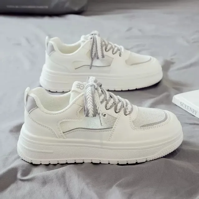 Platform White Shoes Minority All match Running Leisure Sneakers Gray - Shop at LoveMi