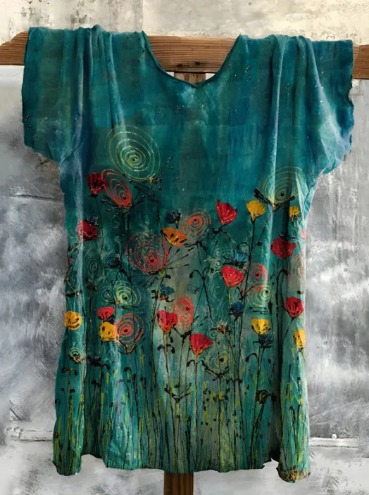 Fashion Digital Printing Loose Casual Women's Top Jldt01Sx2596 - Shop at LoveMi