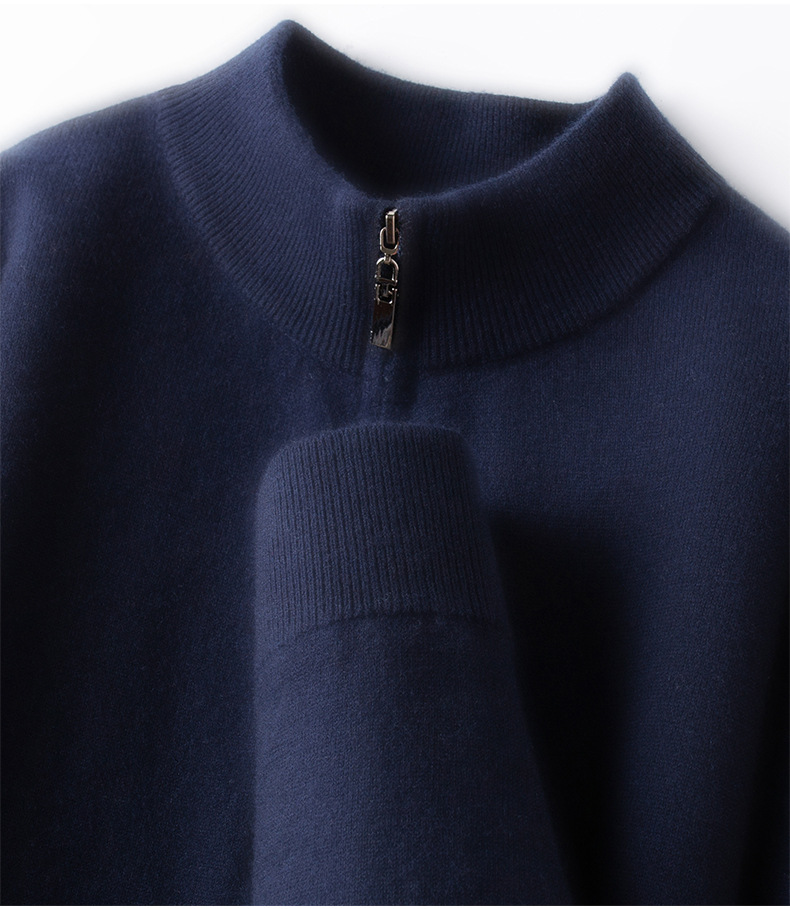 Men's Wool Half-Zip Stand-Collar Jumper image 17