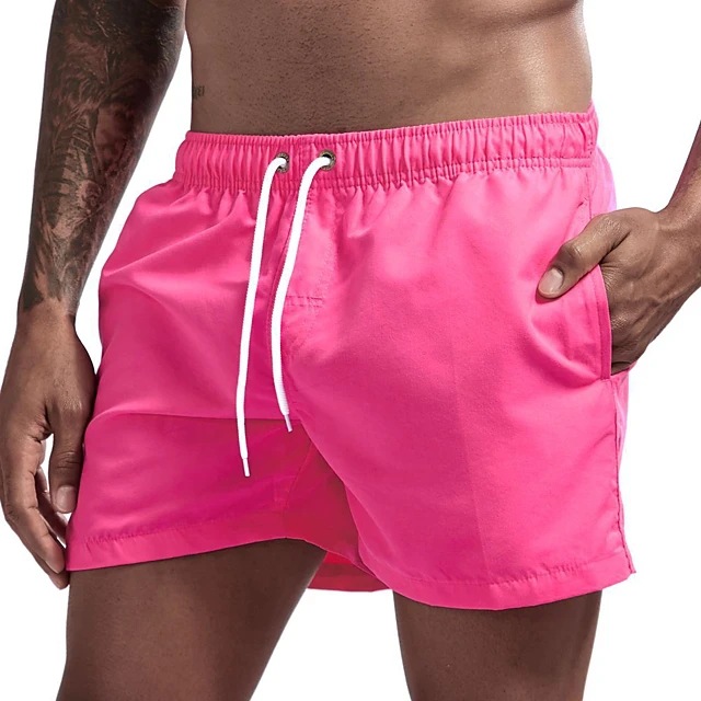 Title 9, Shorts de praia masculinos casuais em cor doce