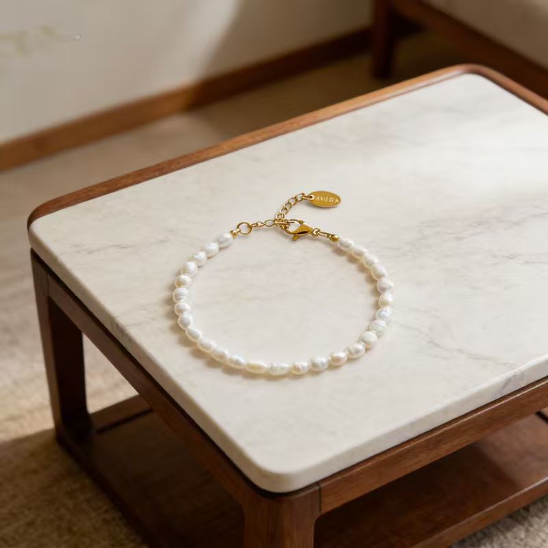 Retro Full-strand Small Pearl Bracelet And Necklace