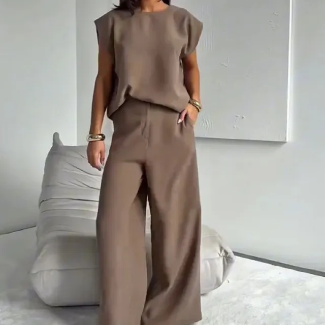 European And American Autumn And Winter New Sleeveless Solid Color Brown - Shop at LoveMi