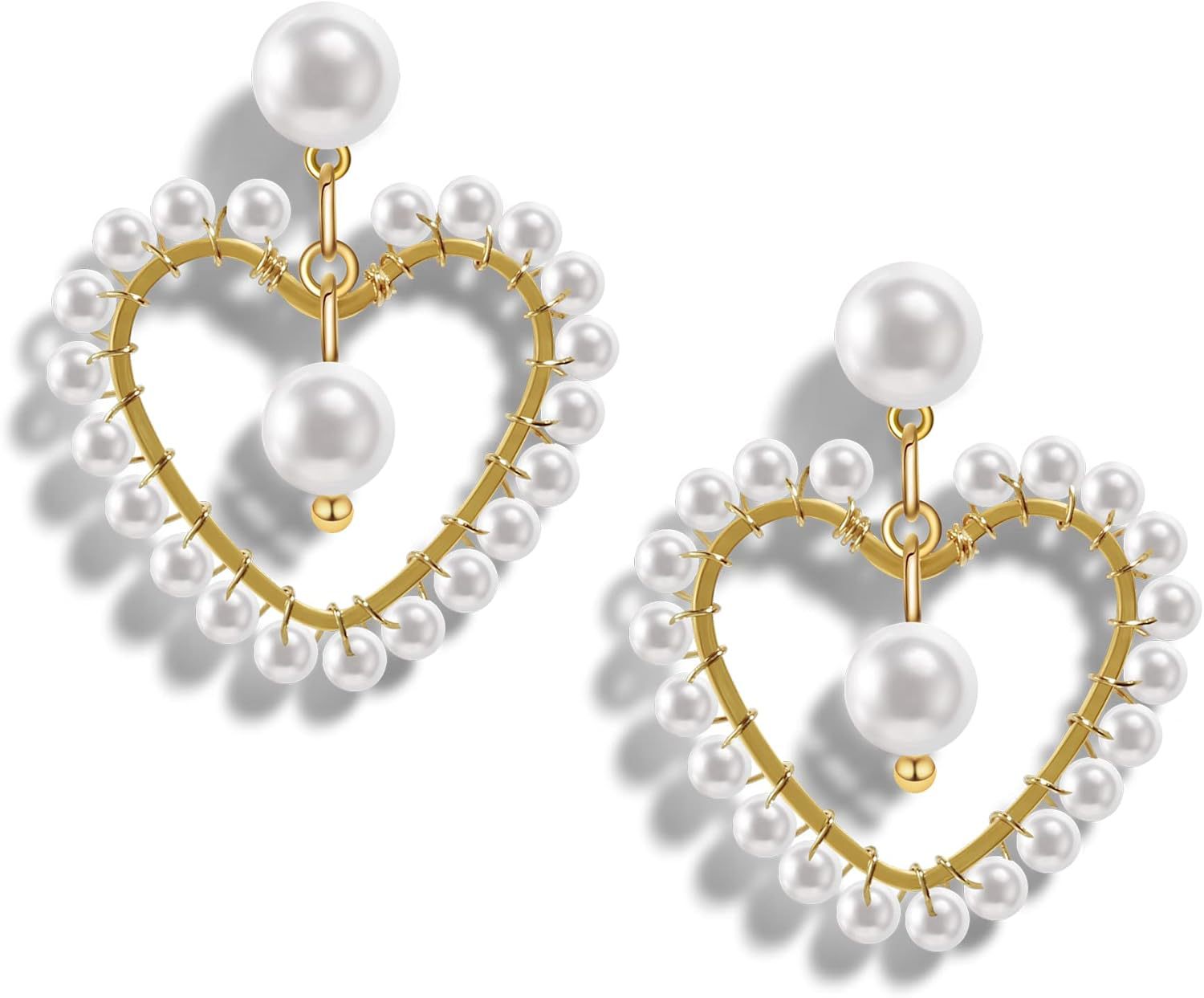 Creative Fashion Retro Exaggerated Heart Love Heart Earrings