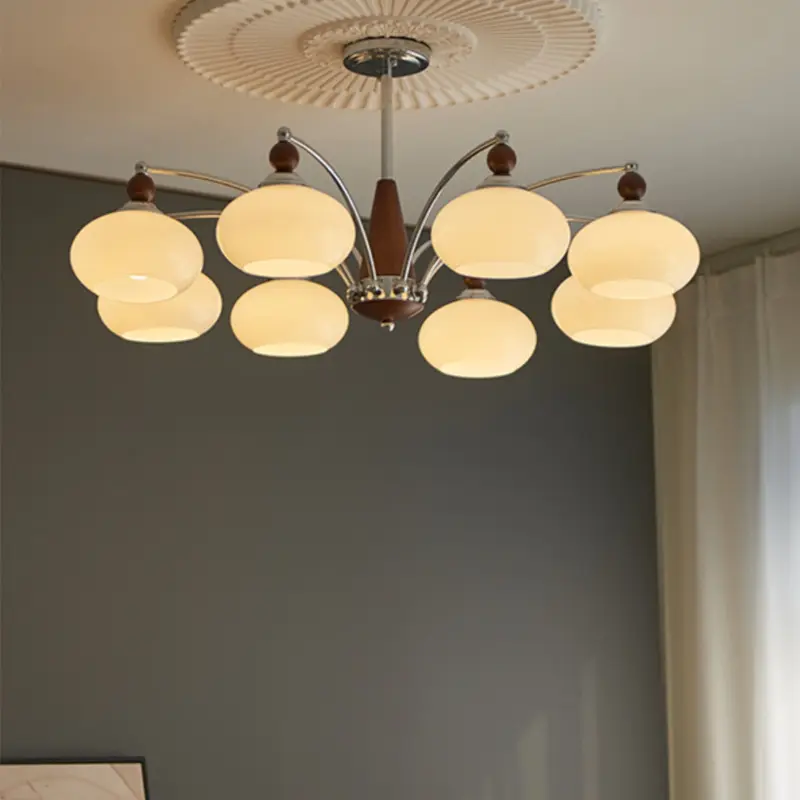 Creative Persimmon Glass Dining Room Bedroom Chandelier