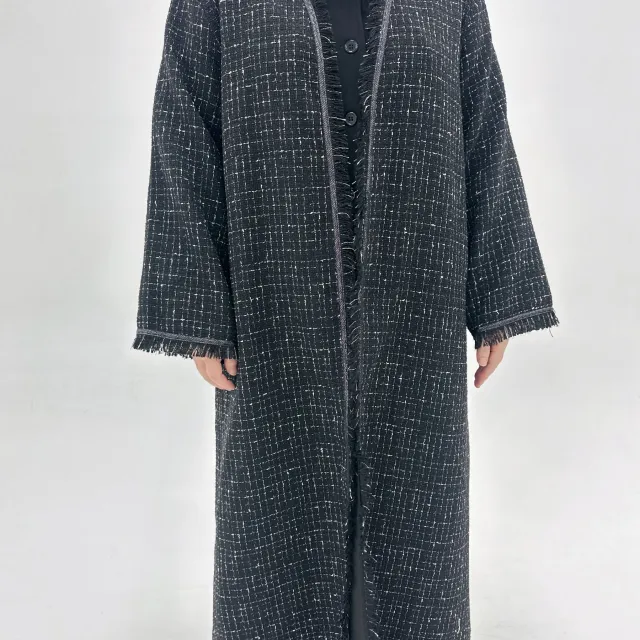 Turkey Dubai Autumn And Winter Cardigan Dress Black - Shop at LoveMi