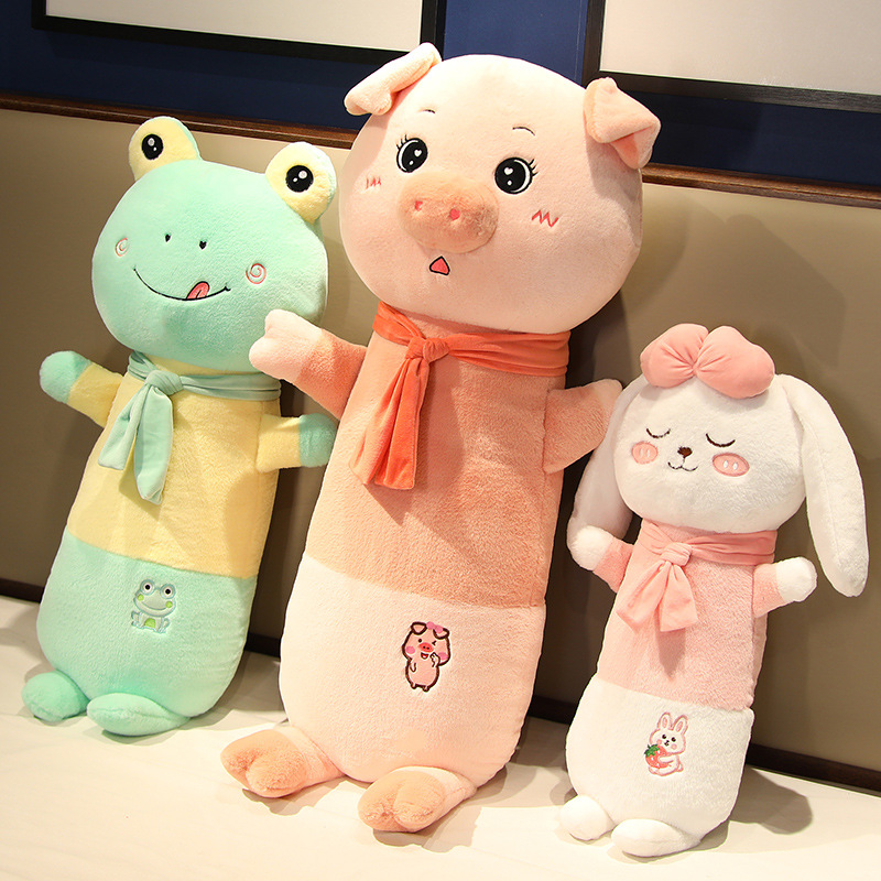 Cute Pig Long Plush Pillow Bunny Doll