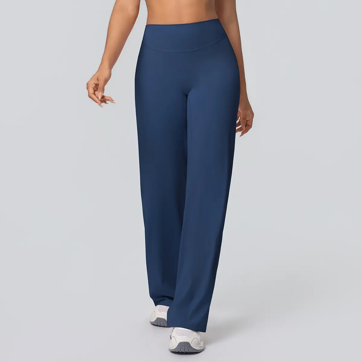 Casual High-waisted Loose-fit Solid-color Yoga Pants That