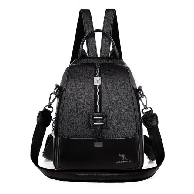New Fashion PU Soft Leather Small Backpack Black - Shop at LoveMi