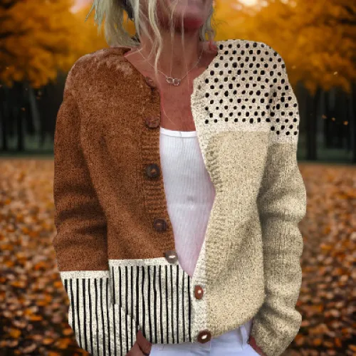 Women's Retro 3D Digital Print Cardigan Sweater Coat Sx6364 Xl - Shop at LoveMi