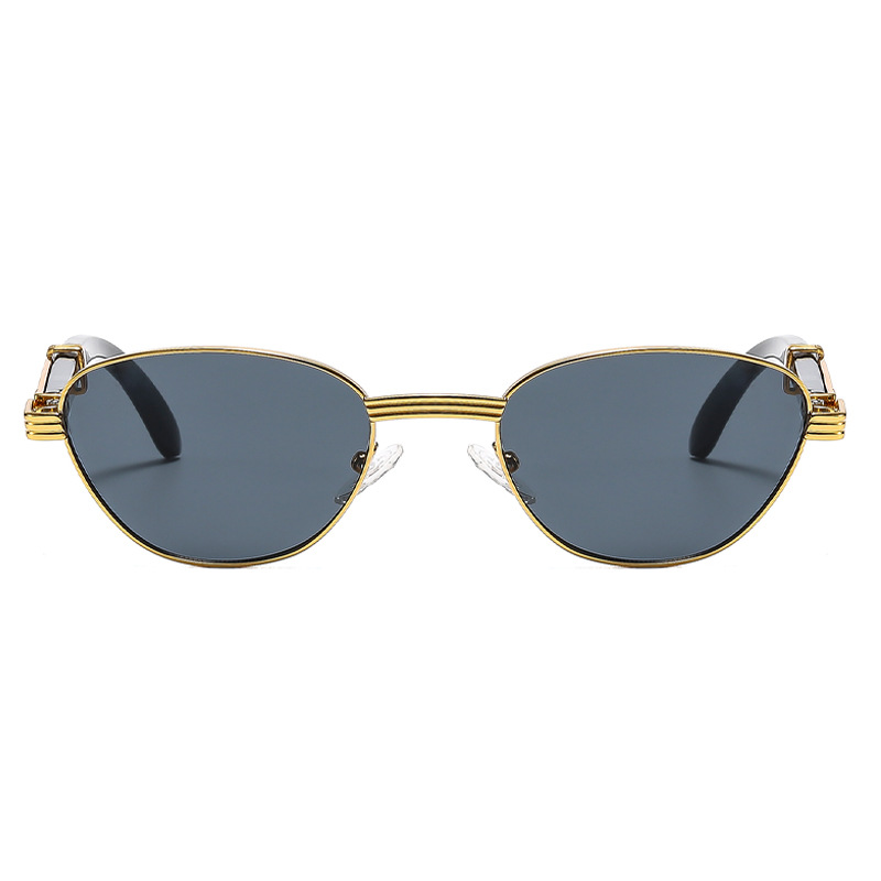 Women's Retro Simple Outdoor Oval Frame UV-proof Sunglasses - Image 4